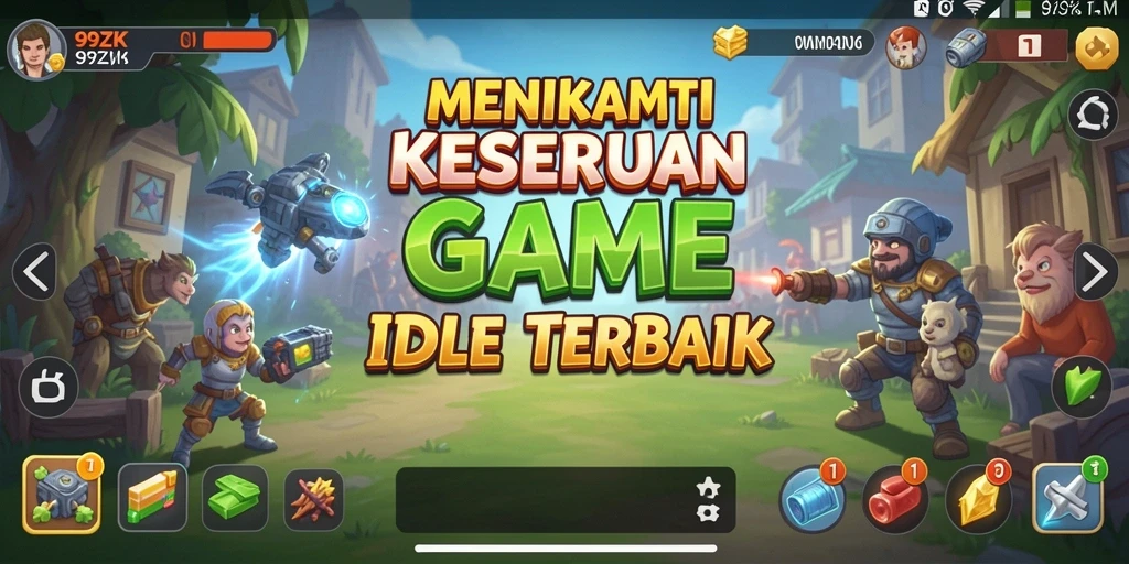 Tampilan gameplay Idle yang menarik di 99ZK, penuh warna dan strategi.