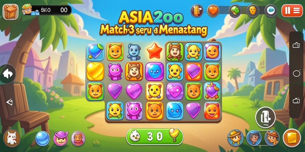 Gameplay ASIA200 yang seru dalam kategori Match-3.