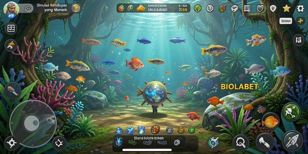 Tangkapan layar BIOLABET menampilkan gameplay simulasi yang menarik.