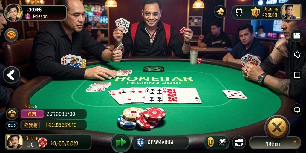 Gameplay seru di D06 dengan suasana poker yang nyata.
