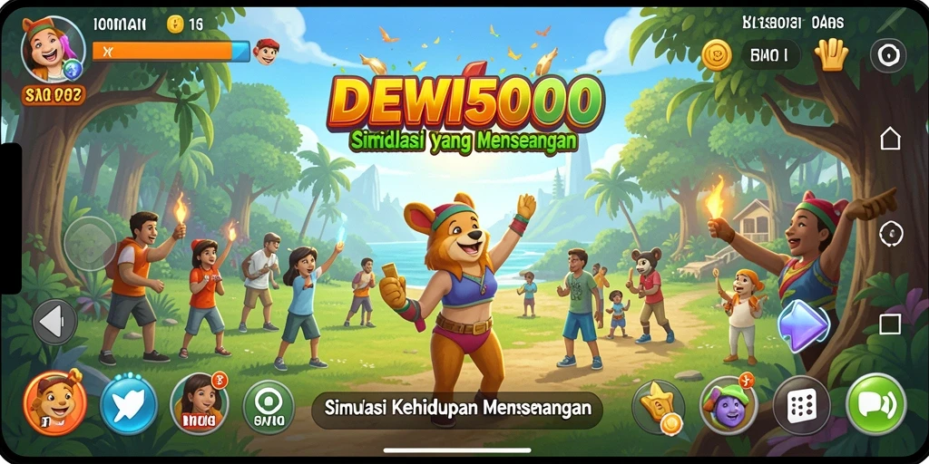 Tampilan gameplay DEWI5000 yang menarik dan interaktif.