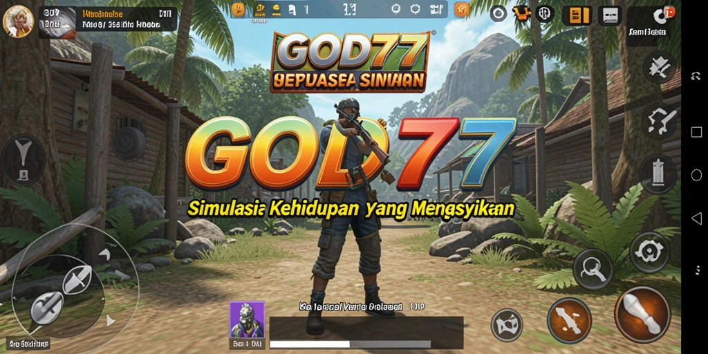 Tampilan gameplay menarik dari <strong>GOD77</strong>, menunjukkan dunia simulasi kehidupan.