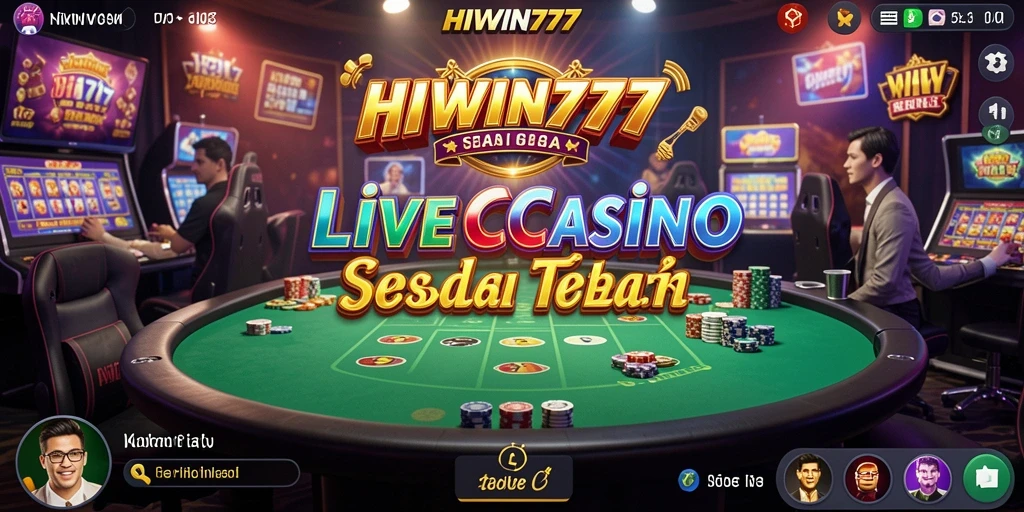Gameplay menegangkan HIWIN777 dengan dealer langsung yang profesional.