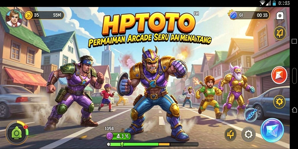 Tampilan gameplay seru dengan grafis menawan dari HPTOTO.