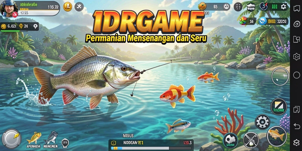 Tampilan screenshot IDRGAME dengan gameplay memancing yang mendebarkan.