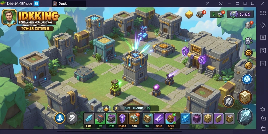 Tangkapan layar menunjukkan aksi menegangkan dalam game Tower Defense.