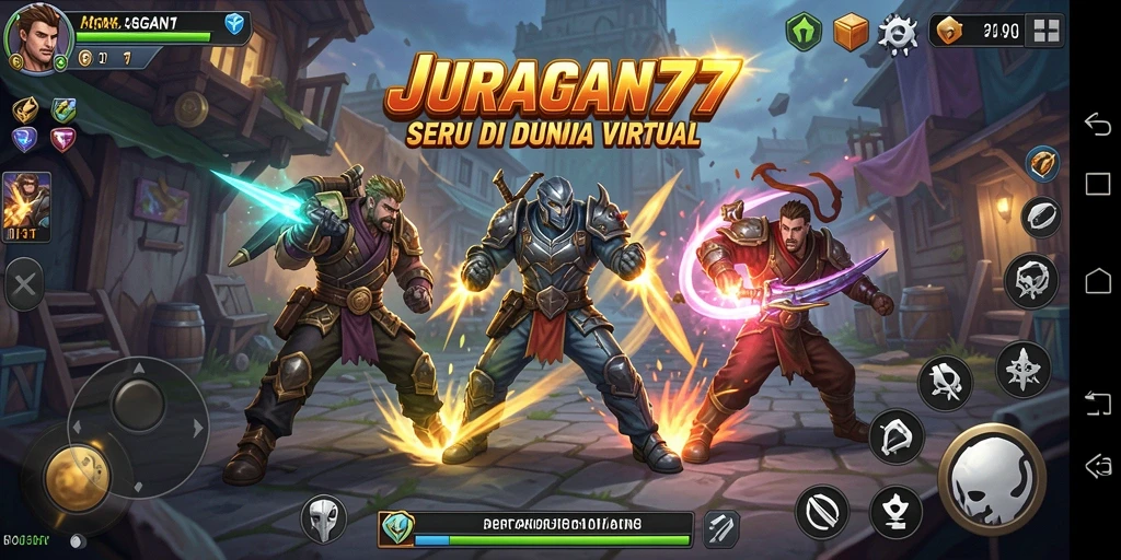 Tampilan seru dari gameplay Fighting JURAGAN77 yang menegangkan.