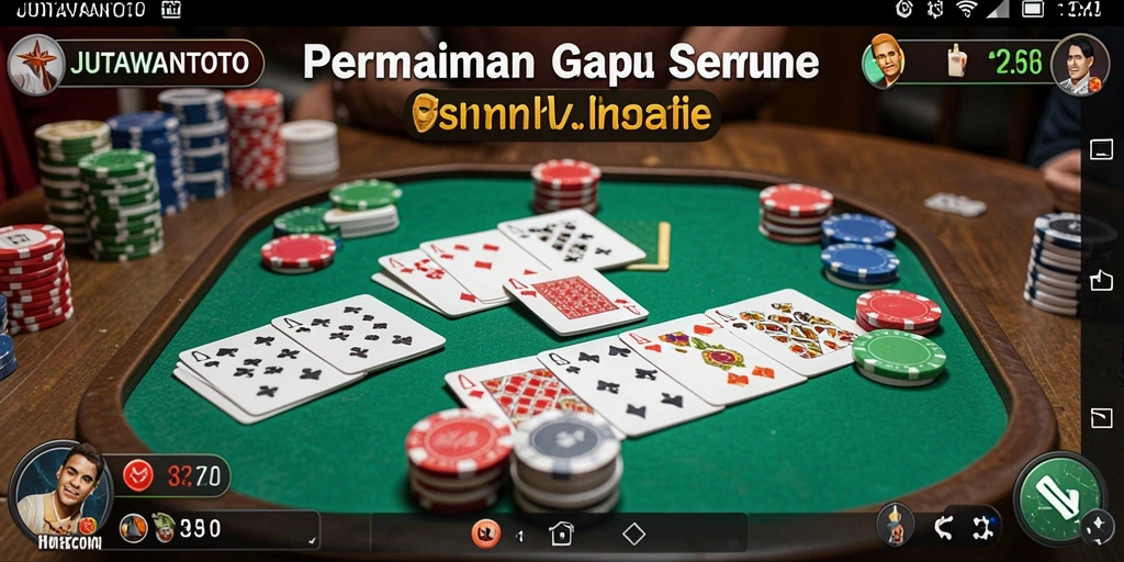 Tampilan menarik dari layar permainan Gaple JUTAWANTOTO.