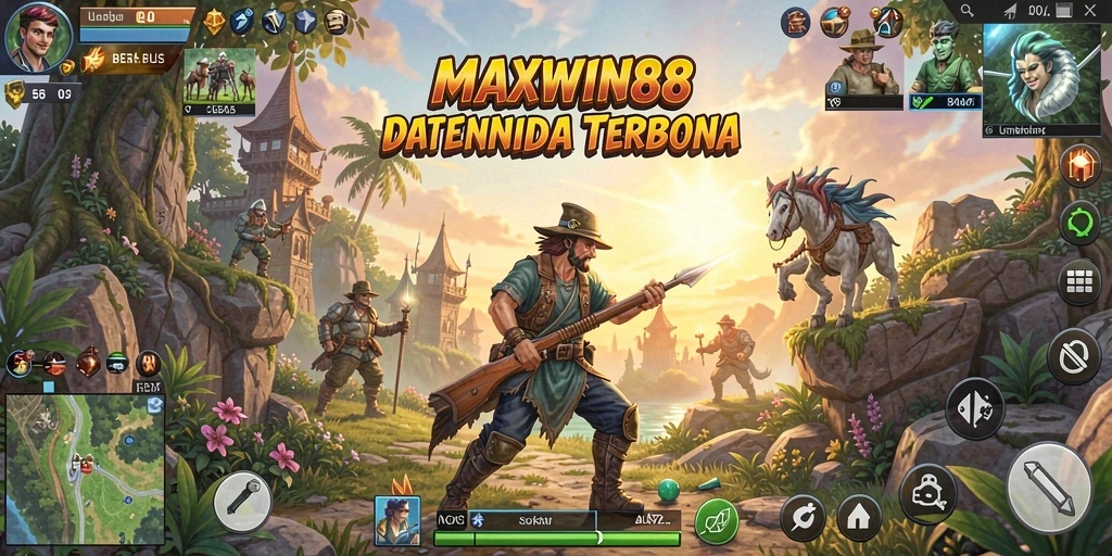 Screenshot gameplay MAXWIN88 yang menampilkan eksplorasi dunia terbuka.