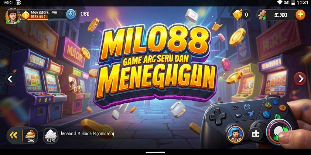 Tampilan gameplay seru dari MILO88 dengan karakter dan level yang beragam.