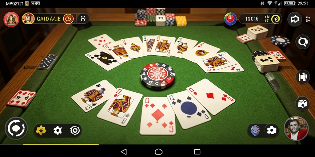 Screenshot utama MPO2121 menampilkan gameplay Gaple yang seru.