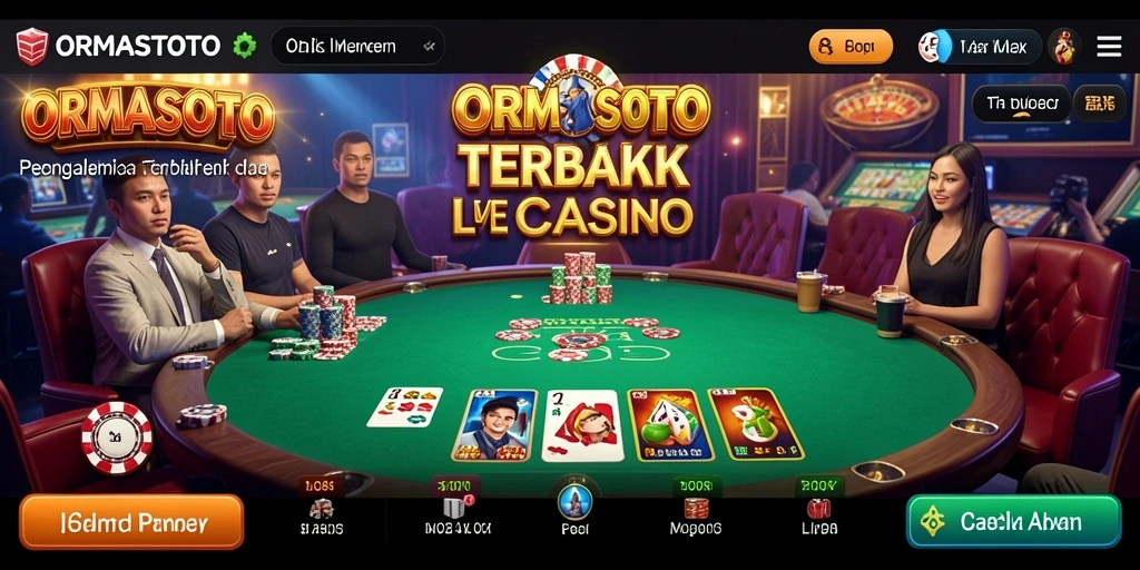 Tampilan menarik dari permainan Live Casino di ORMASTOTO.