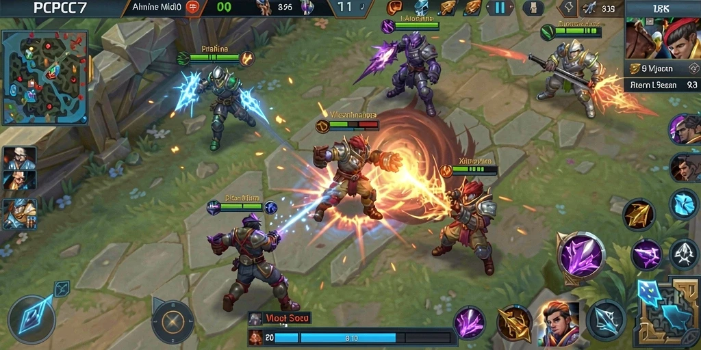 Gameplay seru dengan pertarungan tim yang dinamis.