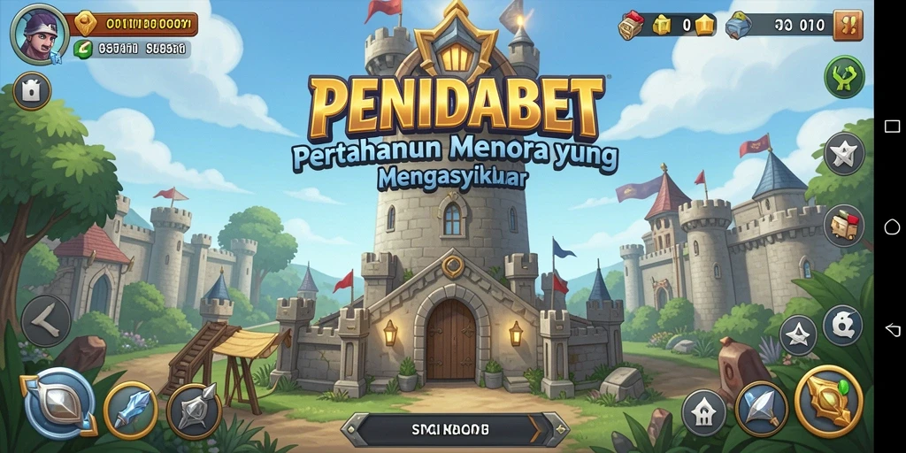 Screenshot gameplay PENIDABET menampilkan strategi menara yang menarik.