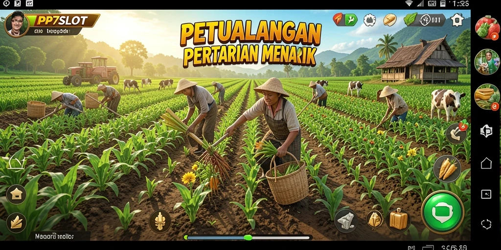 Tampak seru gameplay pertanian di PP7SLOT