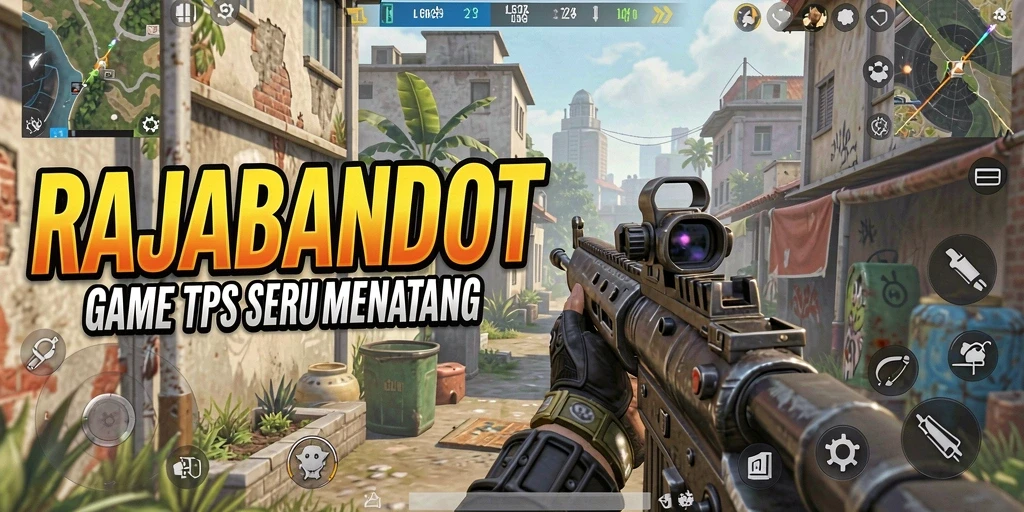 Tampilan gameplay seru di RAJABANDOT dengan aksi tembak-menembak.