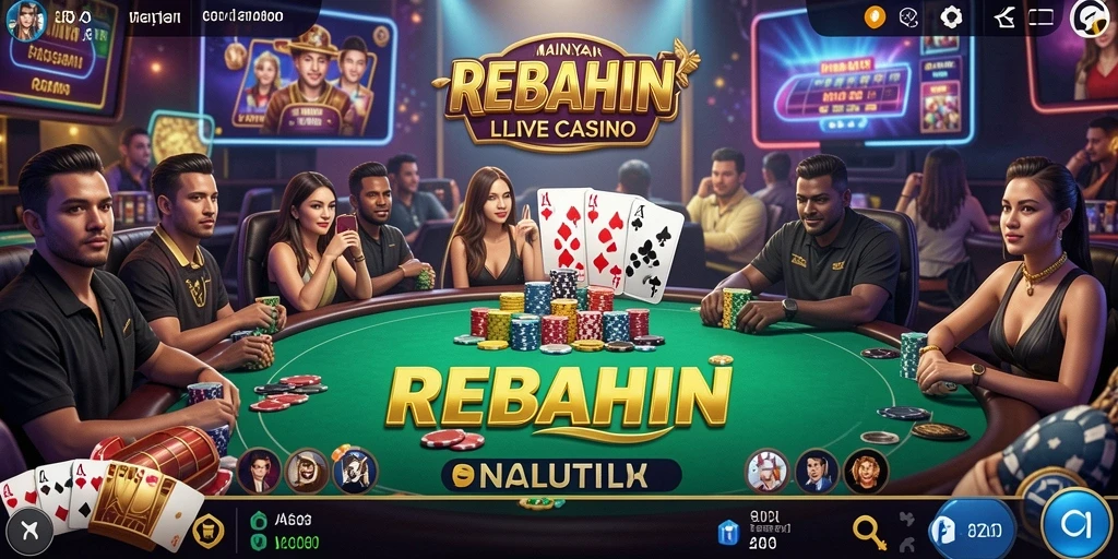 Tampilan gameplay menarik dari aplikasi REBAHIN Live Casino.