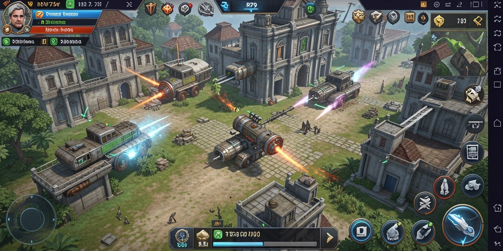 Tampilan gameplay RP79 menunjukkan pertempuran dan strategi yang menawan.