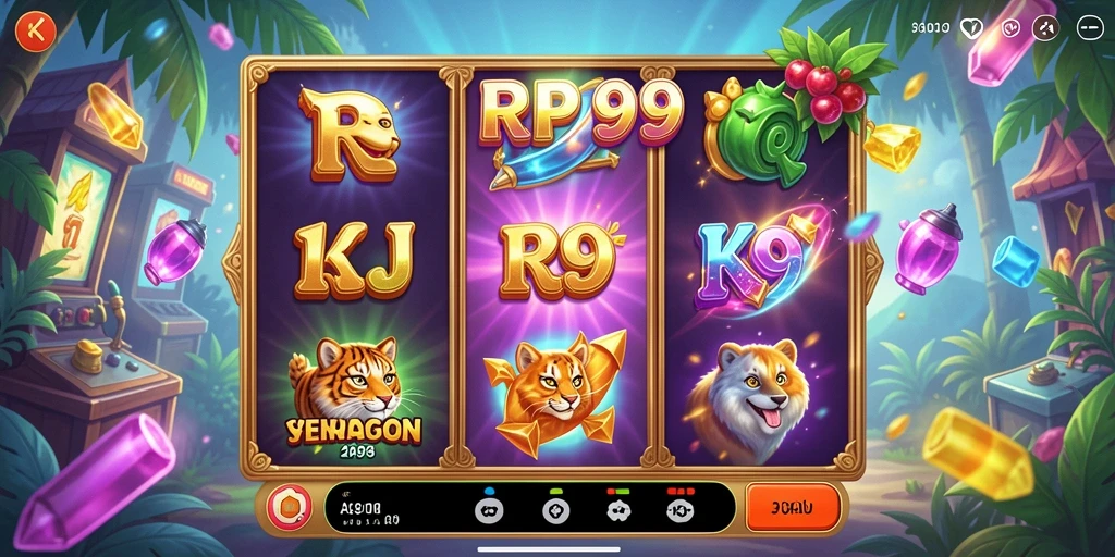Screenshot dari gameplay Slot RP99 yang mendebarkan.