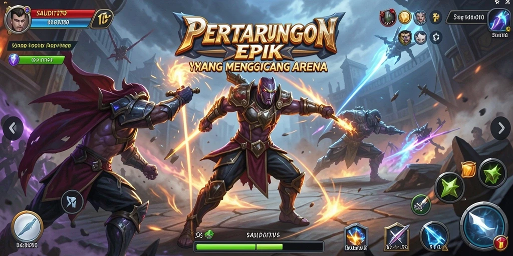 Tangkapan layar menunjukkan pertarungan seru dalam SAUDITOTO.