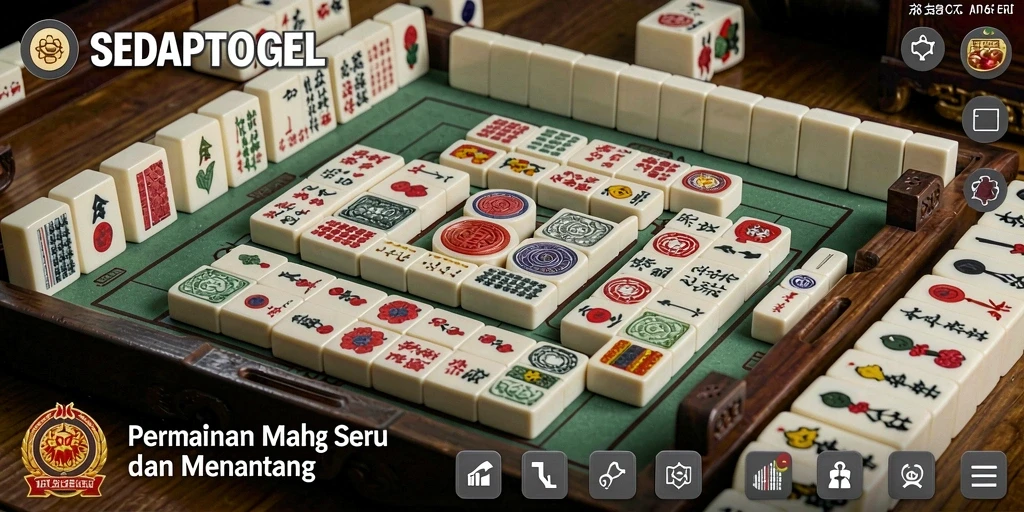 Tampilan gameplay Mahjong yang menantang dan mengasyikkan di SEDAPTOGEL.