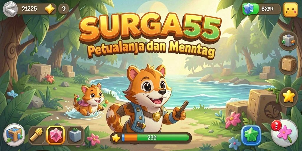 Screenshot gameplay SURGA55 menampilkan tantangan Puzzle yang menarik.