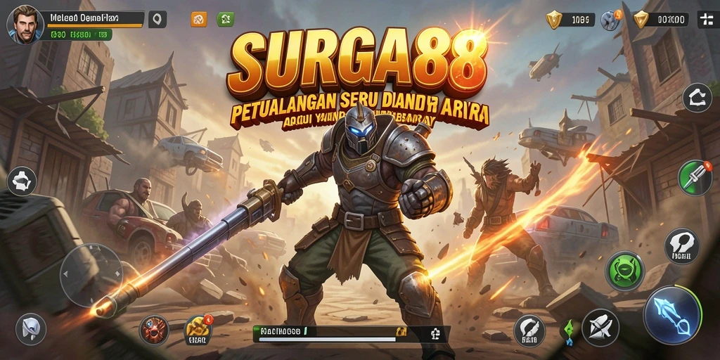 Tampilan gameplay SURGA88 yang penuh aksi dan petualangan seru.