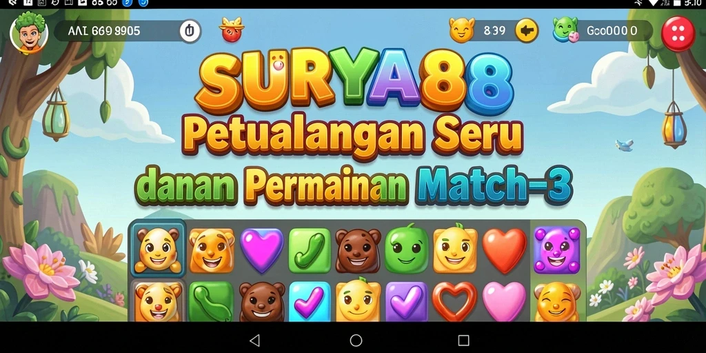 Tangkapan layar menunjukkan gameplay seru dalam SURYA88 yang penuh warna.
