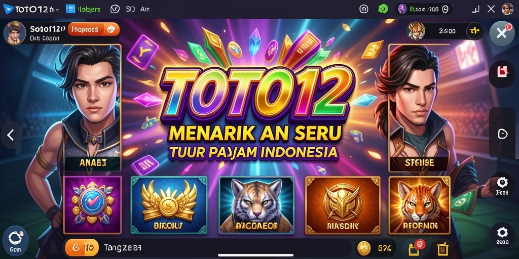 Screenshot gameplay TOTO12 menampilkan putaran slot yang seru dan grafik menarik.